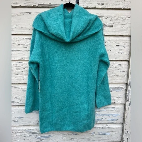 Banana Republic Alpaca Minimalist lagenlook BoHo Cowl Neck Sweater Dress S - Picture 11 of 15